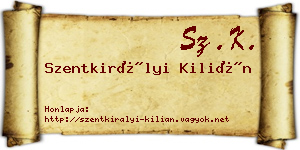 Szentkirályi Kilián névjegykártya